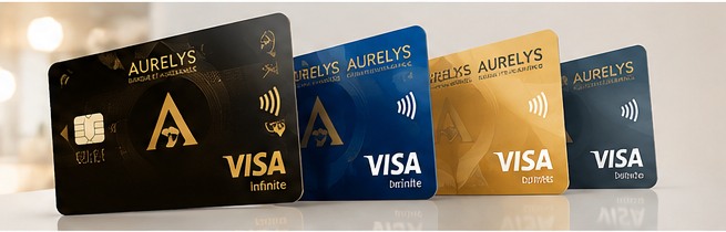 Présentation de cartes bancaires Aurelys